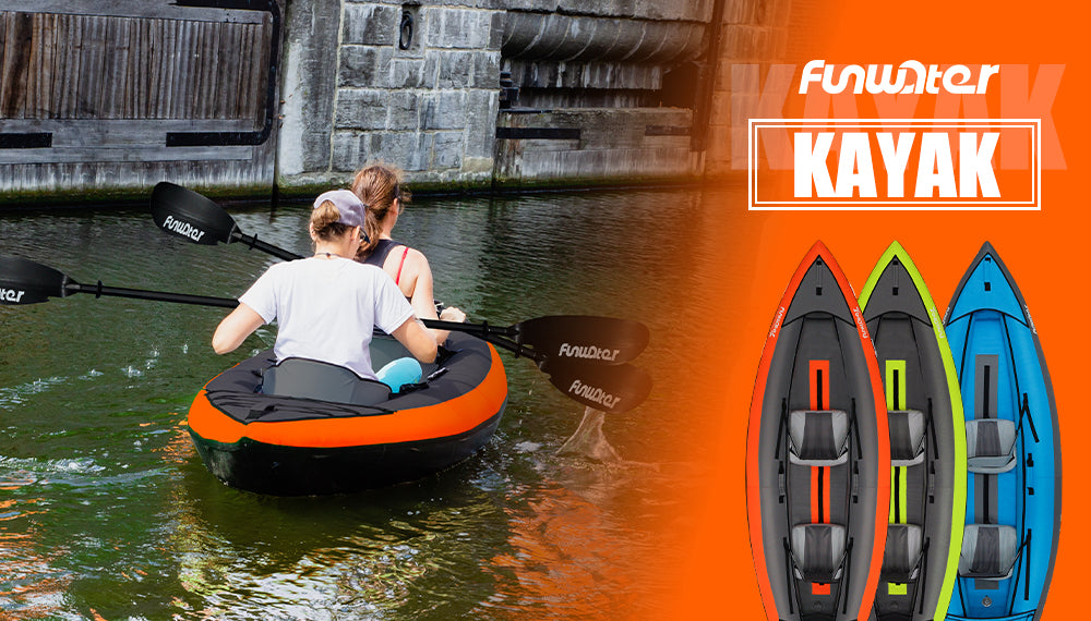 Funwater inflatable kayak for 2 person