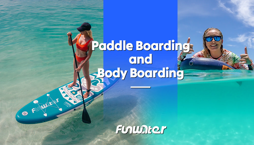 Funwater blow-up stand up paddle board and body board