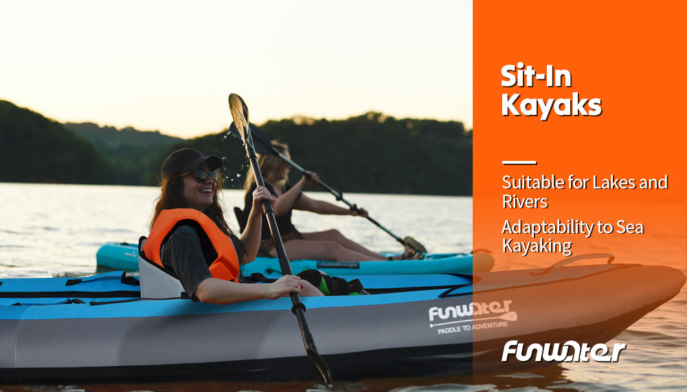 This two people are enjoying their spare time on water with Funwater kayak