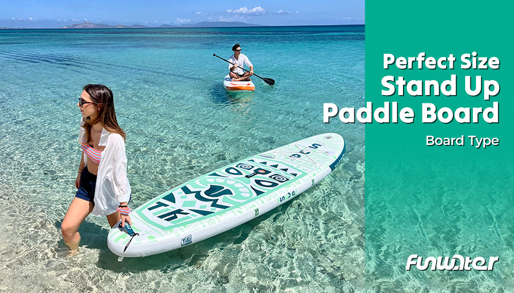 This two people is enjoying the adventure on water with Funwater paddle board