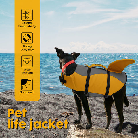 FUNWATER pet life jacket is strong breathability and buoyancy