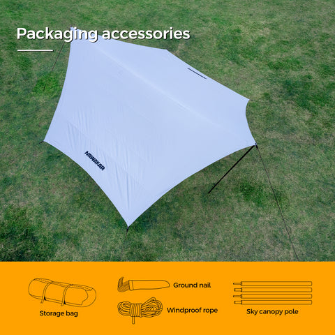 Hexagonal Sky Canopy Outdoor Thicken Strut Shading Tent