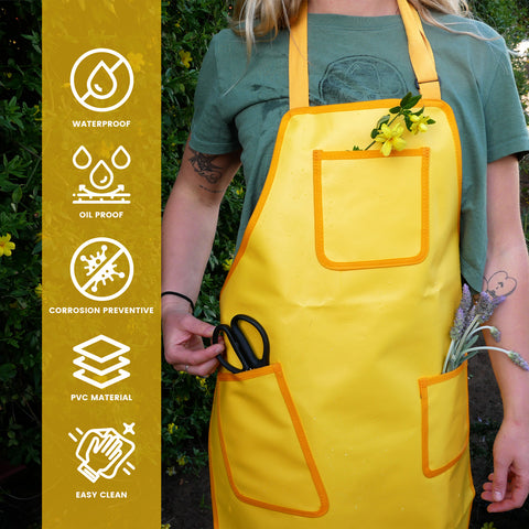 Funwater aprons are waterproof and oil proof, which is easy to clean and store