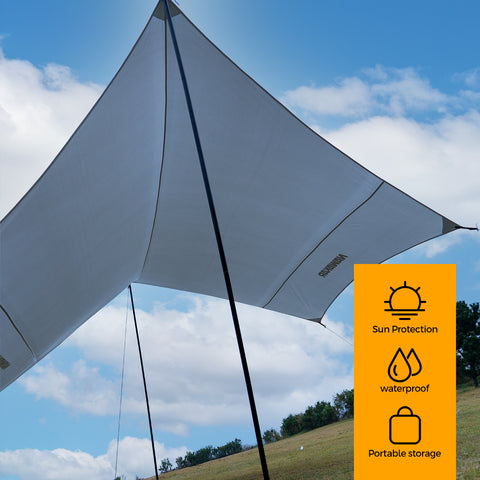 Hexagonal Sky Canopy Outdoor Thicken Strut Shading Tent