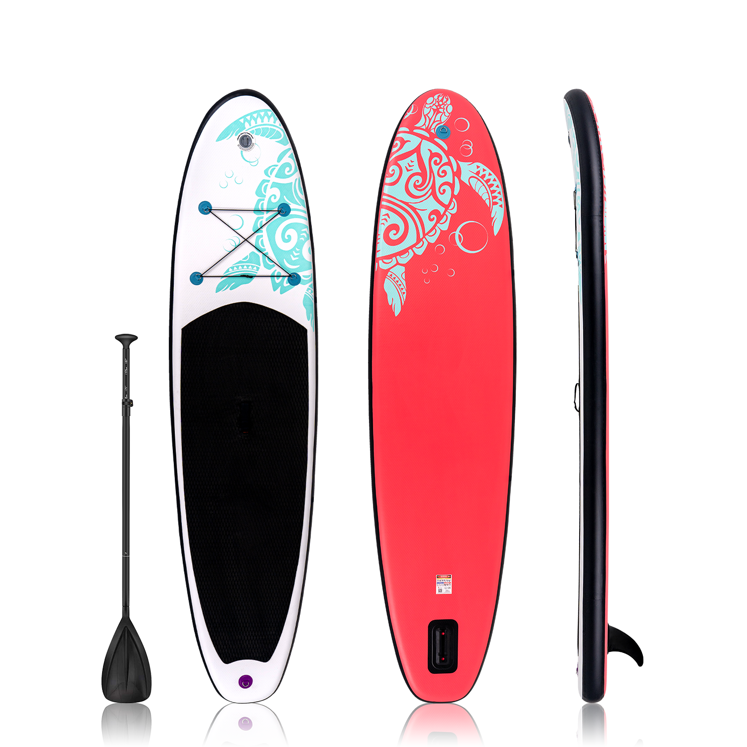 Feath-r-lite 11' inflatable stand up paddle board pink color