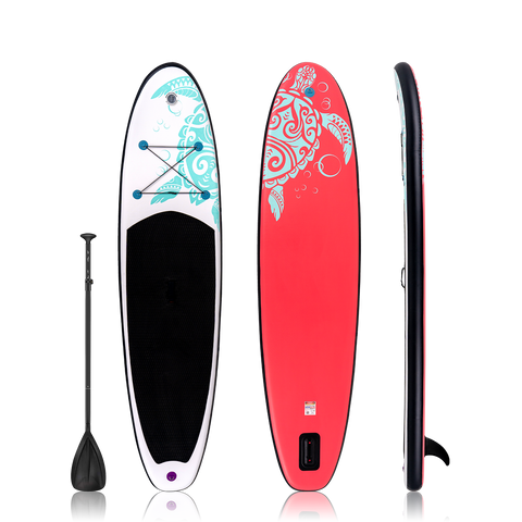 Feath-r-lite 11' inflatable stand up paddle board pink color