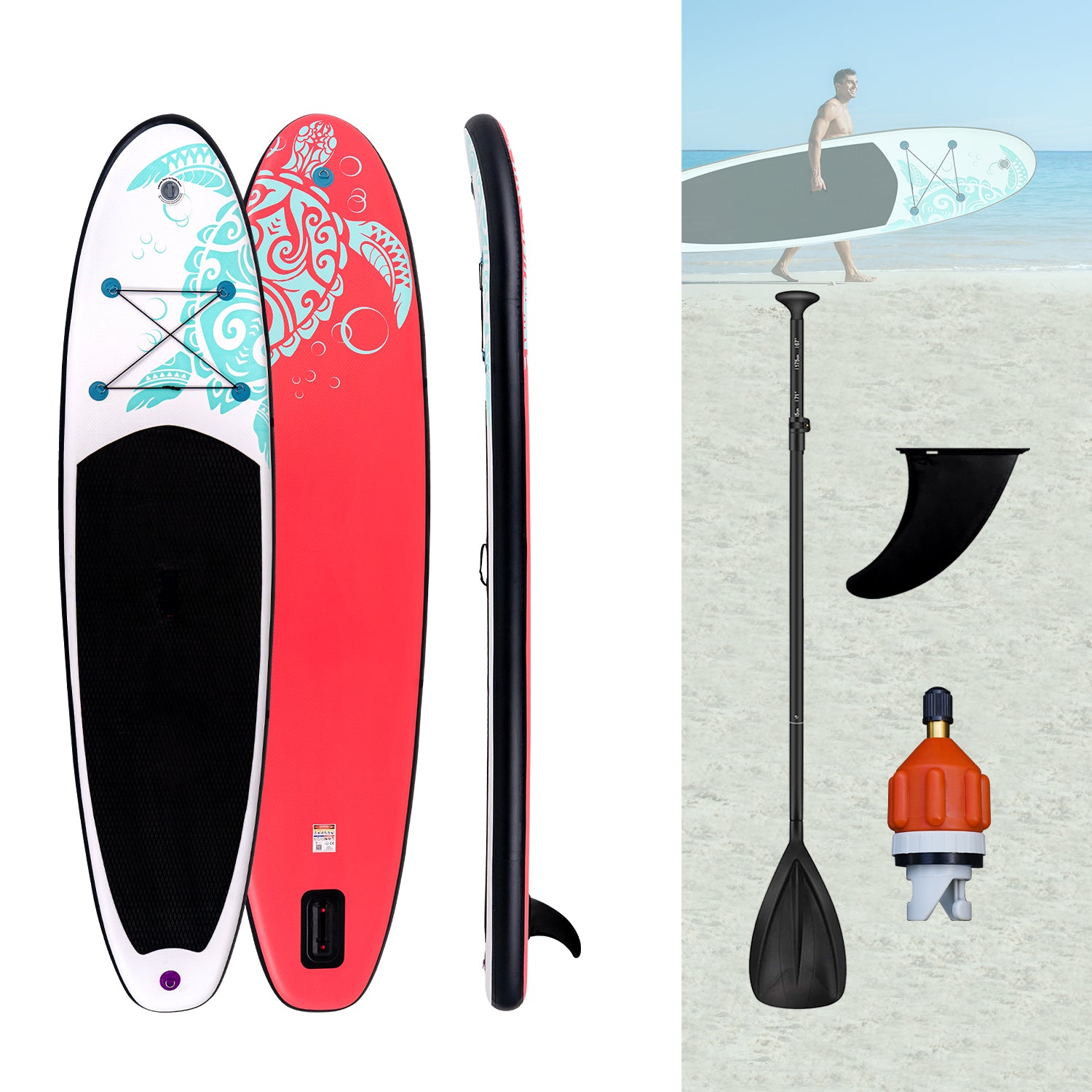 Ultra lightweight stand up paddle board with necessary accessories