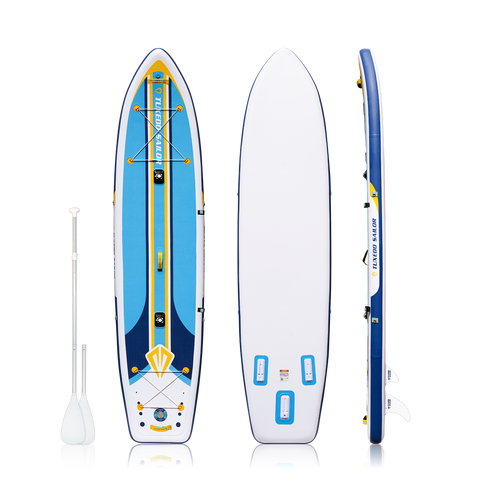 Tuxedo Sailor Epic 12ft inflatable paddle board in vibrant colors with a sleek design board