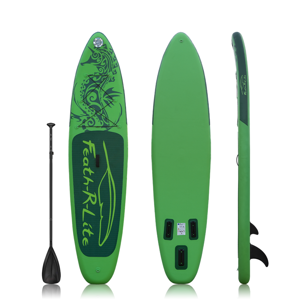 Feath-r-lite paddle board inflatable deep green color 10'6