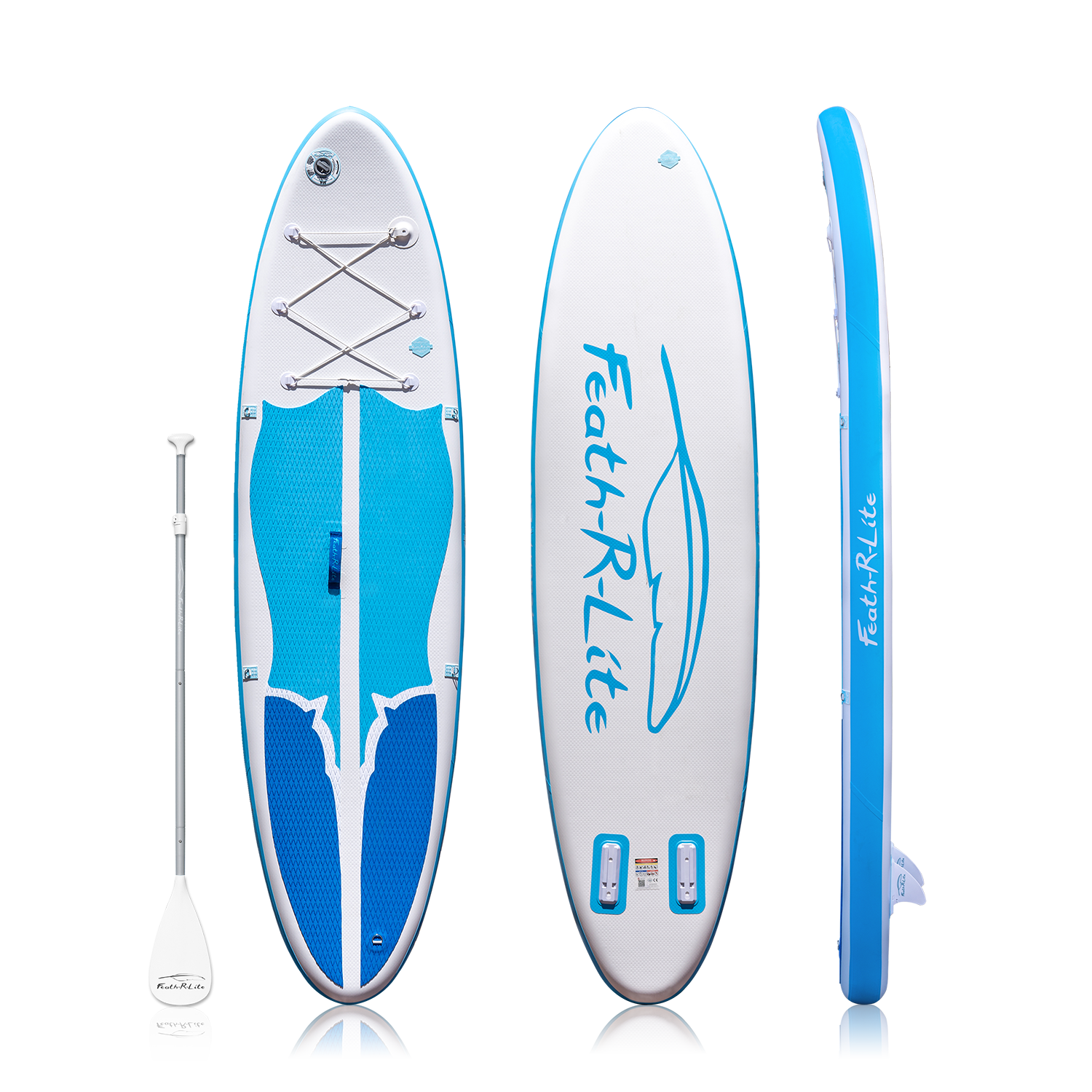 FEATH-R-LITE MANTA RAY inflatable paddle board white and blue color 10'