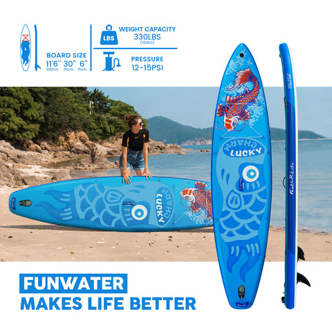 Feath-r-lite inflatable SUP adventure is 11'6