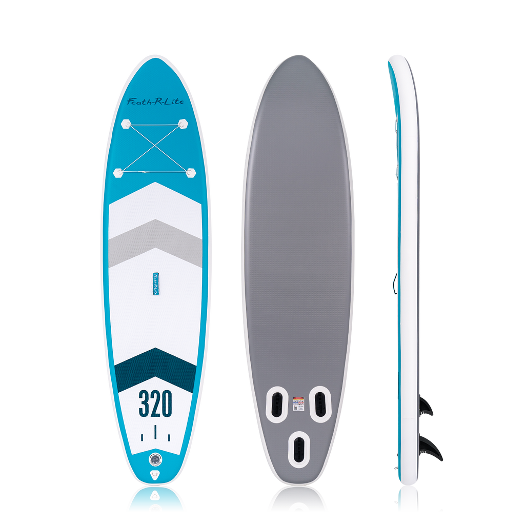 Feath-R-Lite Aqua Glide 320 inflatable stand up paddle board with Necessary Accessories