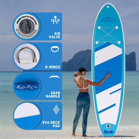 Feath-R-Lite Azure Glide 11' Inflatable Stand Up Paddle Board equipped with some useful designs like the grab handle