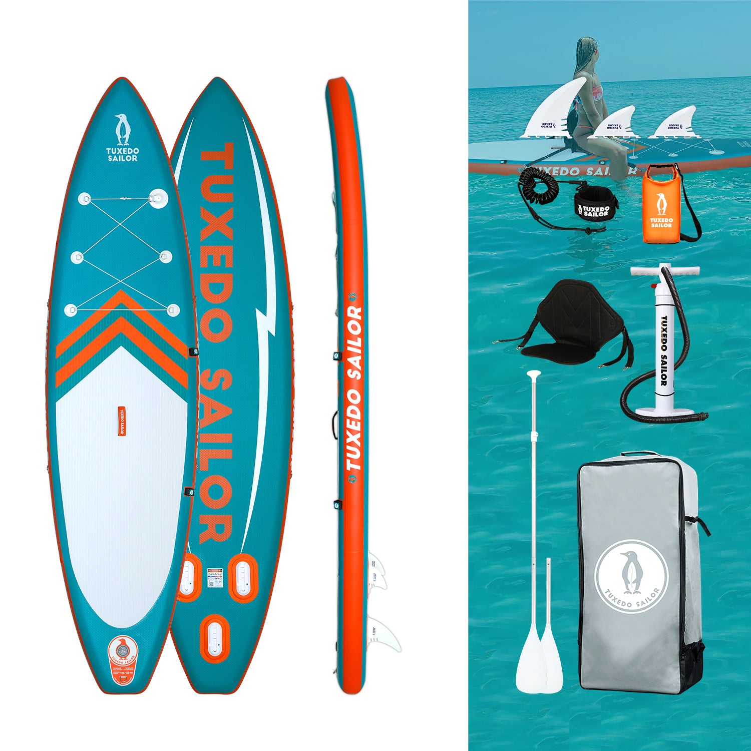 FUNWATER 11′ Stand Up Paddle Board with its accessories