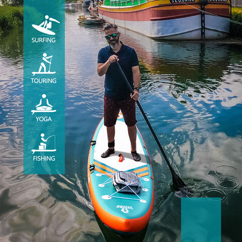 FUNWATER ZONE SUP is suitable for surfing, touring, yoga and fishing