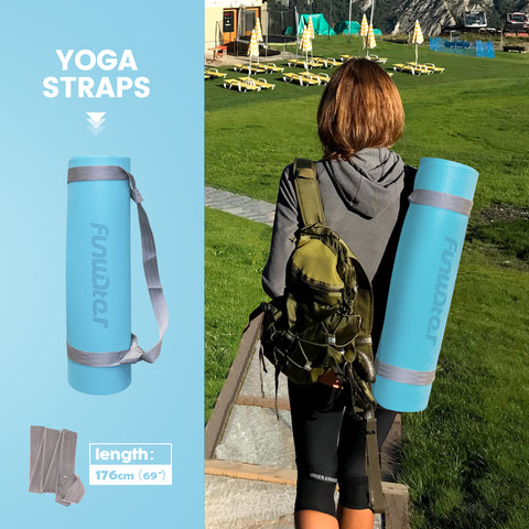 FUNWATER yoga mat can be folded and taken anywhere.