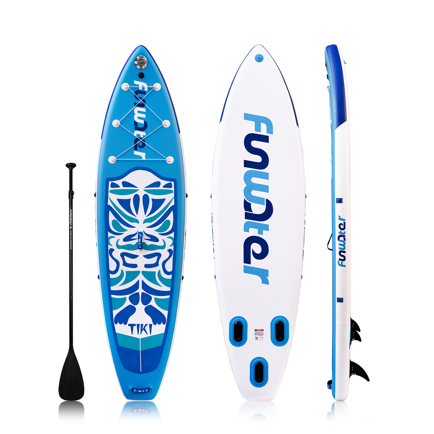 FUNWATER OCEAN TIKI 10'6" inflatable stand up paddle board blue color