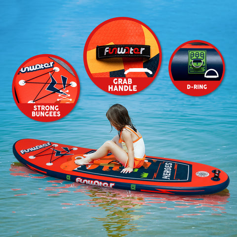 Funwater Dinosaur inflatable paddle board for kids is suitable for fishing, yoga, touring and surfing