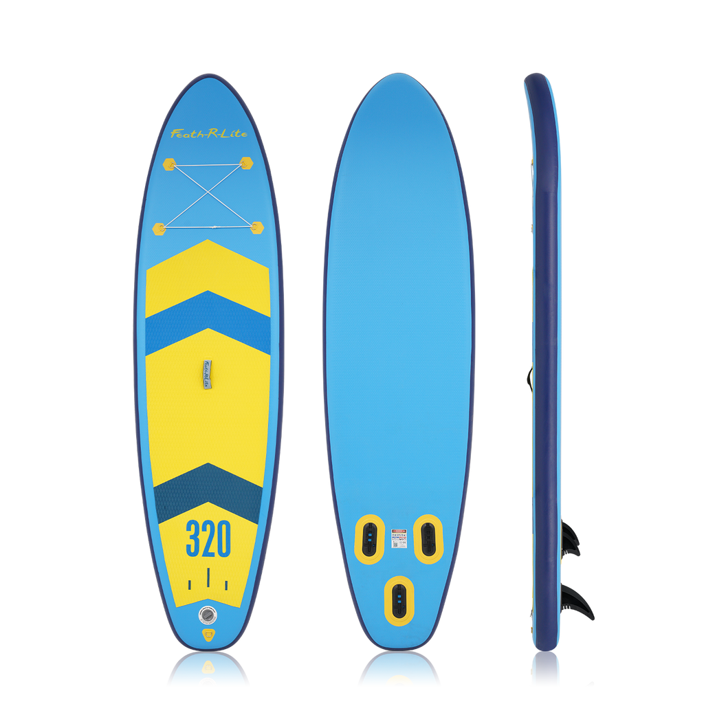 Feath-R-Lite Aqua Glide 320 inflatable stand up paddle board with Necessary Accessories is on sale