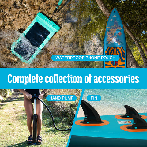 Feath-r-lite paddle board is equipped with waterproof phone pouch