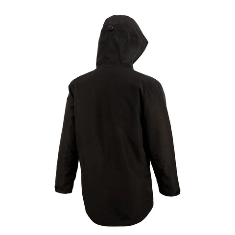 All black Men Hooded Softshell Windbreaker Winter Fishing Jacket