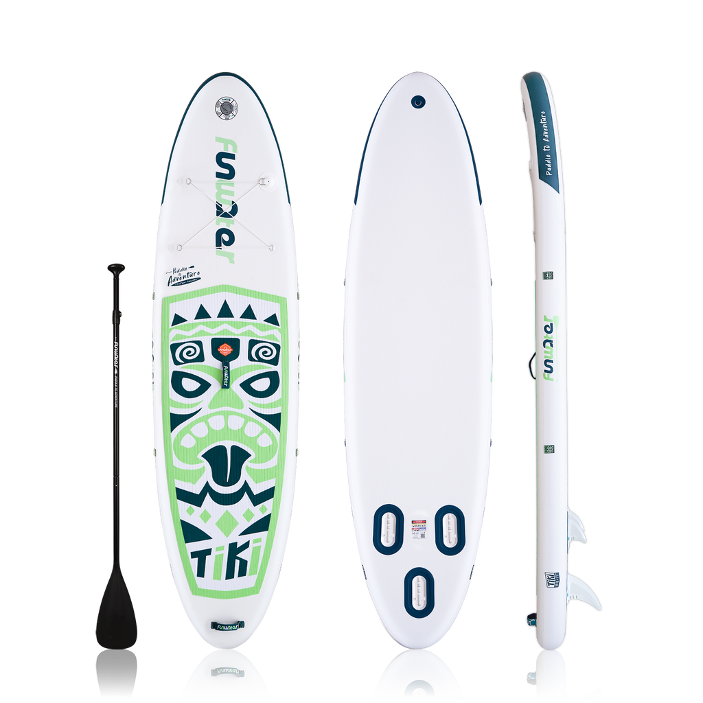 Funwater New Tiki inflatable paddle board in Green color