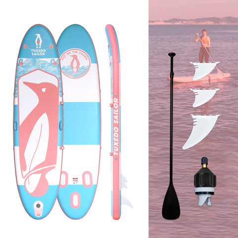 TUXEDO SAILOR SANVU 10' yoga paddle board and accessories