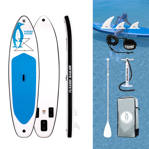 There is the product and accories of Tuxedo Sailor paddle board