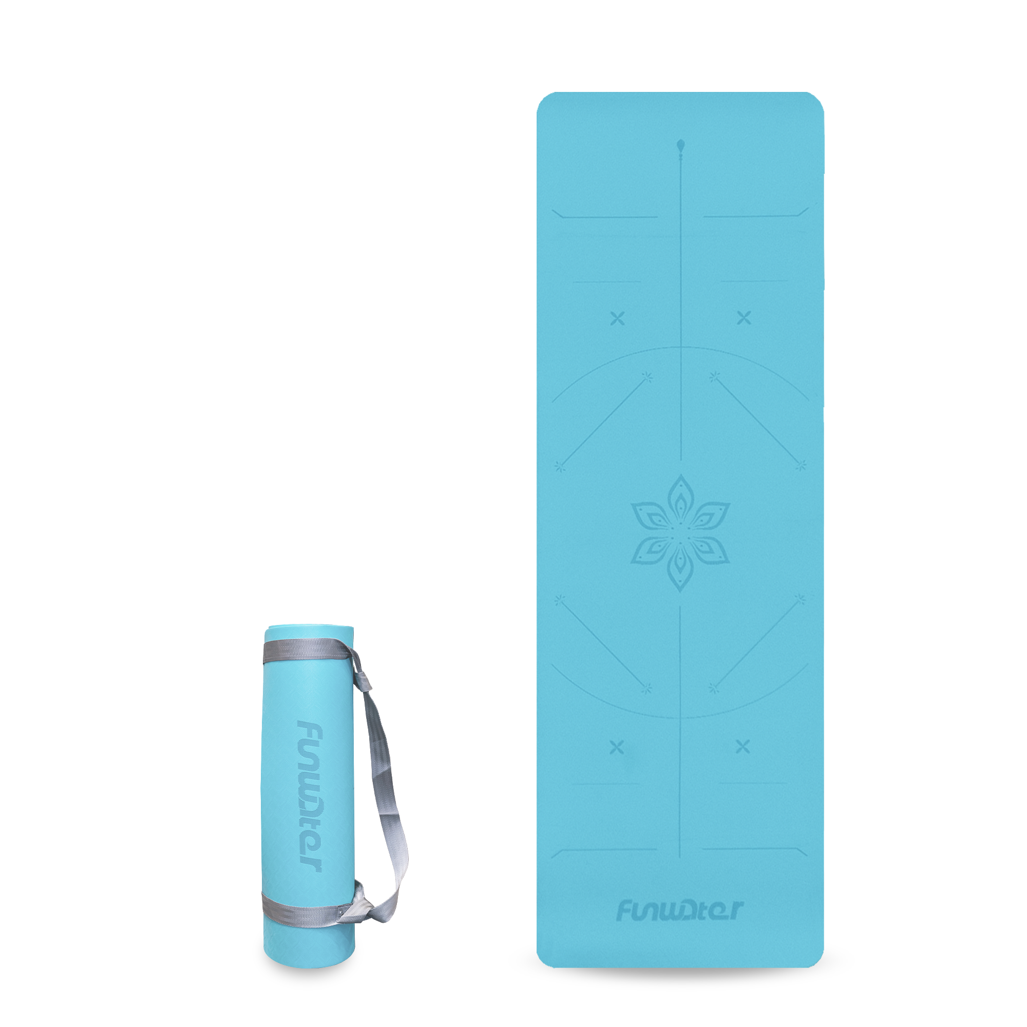 The size of FUNWATER yoga mat is 70"X24"X0.3" 