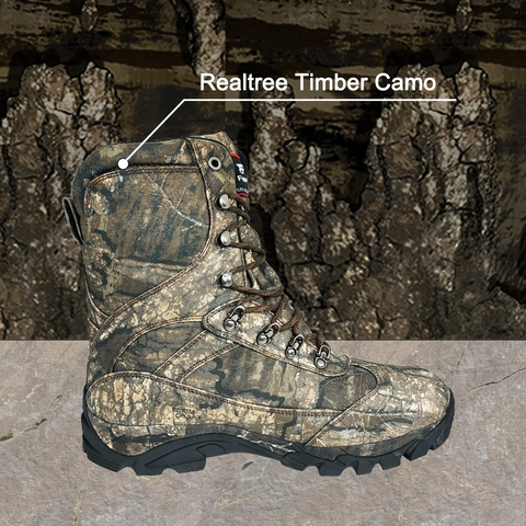 men's hungting boot with realtree timber camo